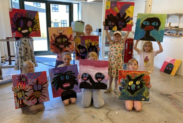 Arbejde med Jack Kabangu og nye måder at male