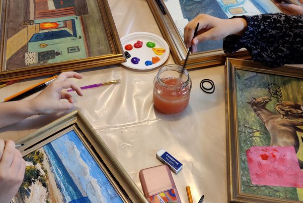 Maleri på genbrugsmalerier